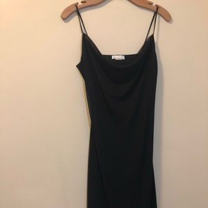 Spaghetti strapped medium black dress